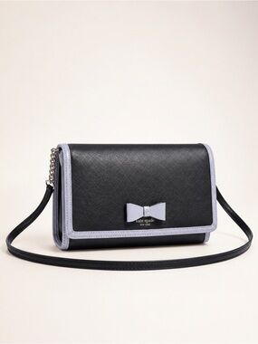 Kate Spade Navy Saffiano Leather Bow Crossbody NWOT Dust Bag